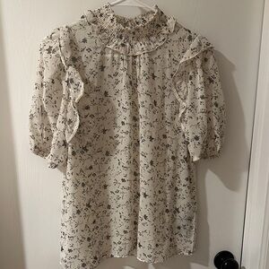 Elegant Floral Print Blouse
